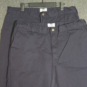 x2 Tyndale Men's Size 36 X 34 Navy Blue Full Cut FR Work Pant U250T Cat 2 Cal 12